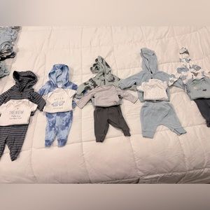 Lot of 5 3-Piece Baby Boy Newborn Outfits